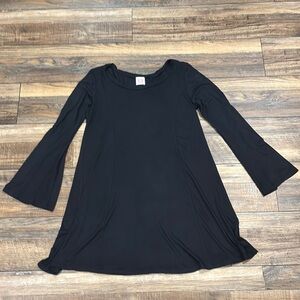 Black Flared Sleeve Tunic